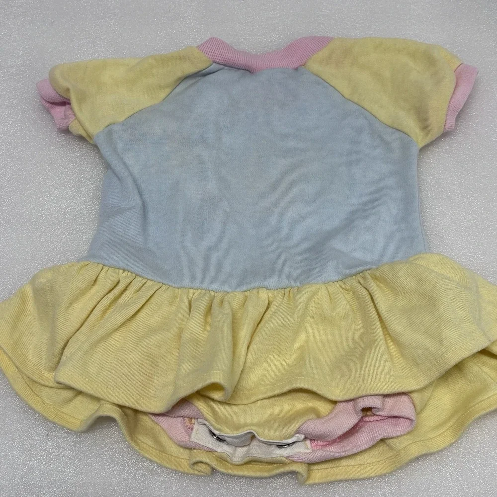 Vintage Healthtex‎ One Piece Dress Romper Sz 6 Months Flowers Mini Gardener